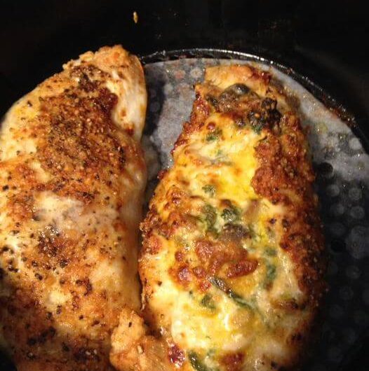 Air fryer stuffed chicken breast