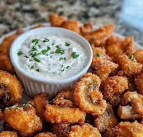 Crispy fried mushrooms