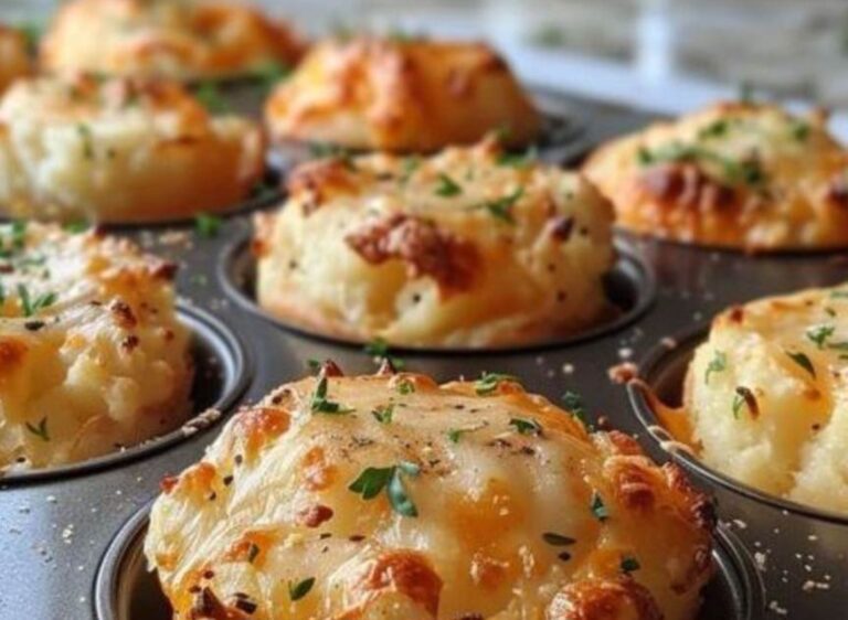 Cheesy Mashed Potato Muffins with eggs