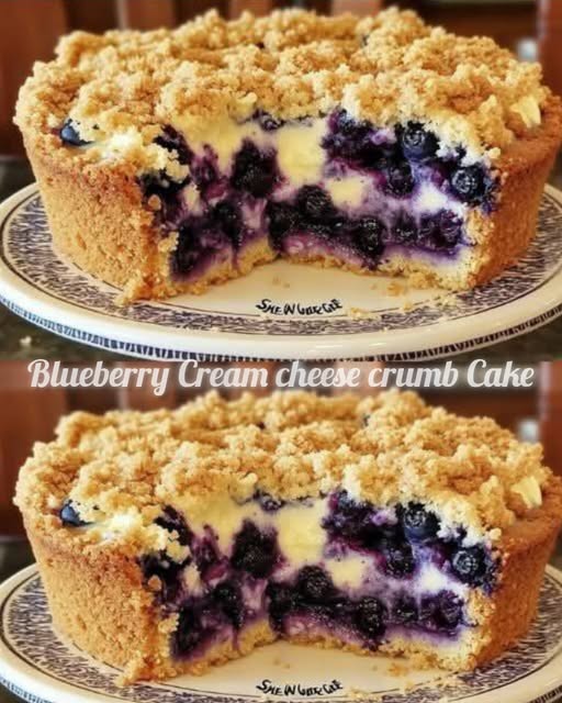 Blueberry Cream Cheese Crumb Cake