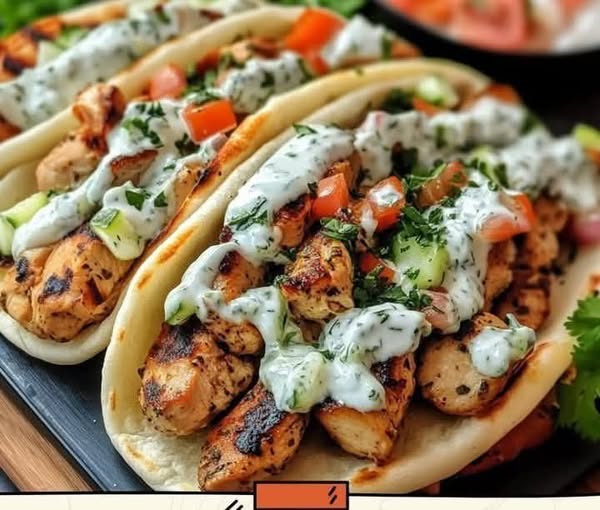 Mediterranean Greek Chicken Gyros With Cucumber Tzatziki Recipe