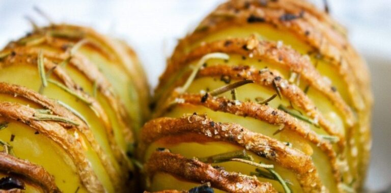 Air Fryer Hasselback Potatoes
