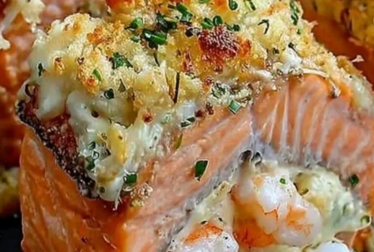Crab & Shrimp Stuffed Salmon