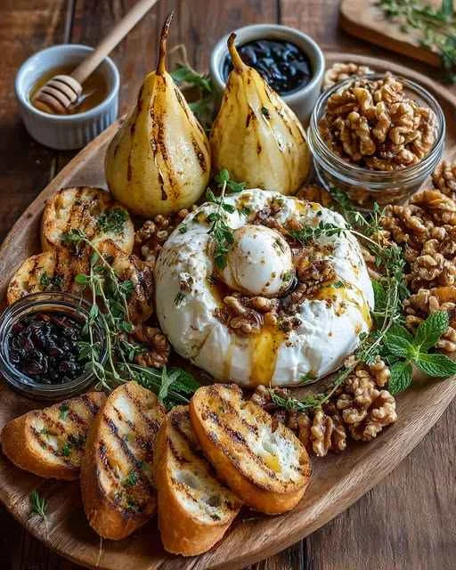 Pear with Walnut Burrata Tapas Platter