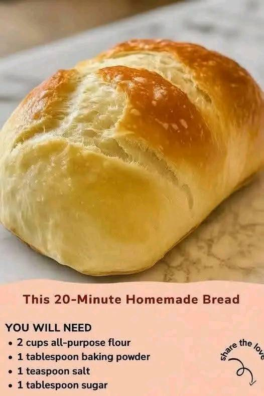 20-Minute Homemade Bread Recipe