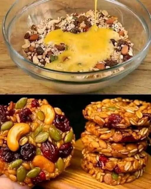 Healthy Nut and Oat Cookies