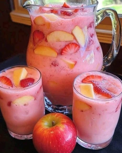 Creamy Strawberry Apple Punch