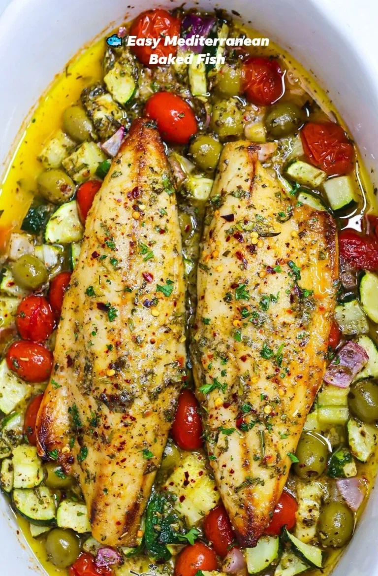 Easy Mediterranean Baked Fish