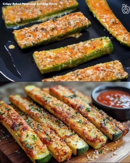 Crispy Baked Parmesan Zucchini Sticks