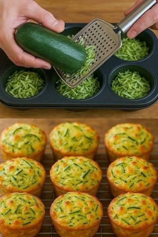 Zucchini, Potato, Carrot & Cheese Muffins