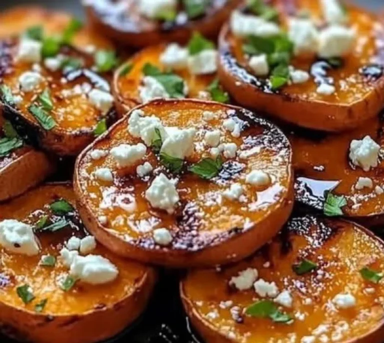 Roasted Sweet Potato Rounds with Honey and Feta (Sweet, Savory & Simply Irresistible!)